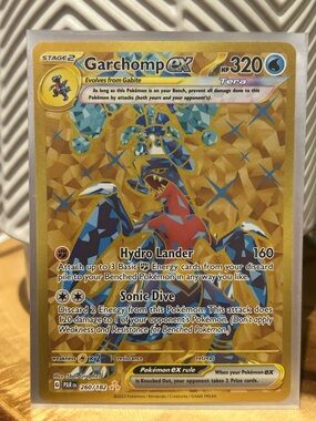 Pokémon Garchomp ex Gold Secret Rare 2023, Full Art, Collectible, Fan Favorite